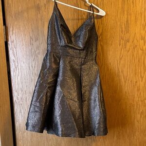 Elegant Bronze Metallic Dress